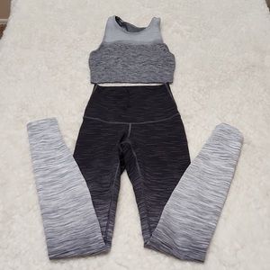 Lululemon wunder under high rise 31” leggings size 4 with matching top!